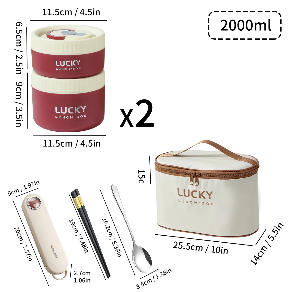 Stackable Stainless Steel Thermal Lunch Box