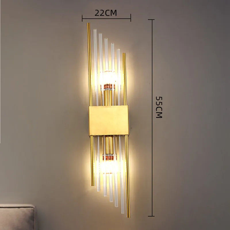 Dimmable Modern Luxury Crystal Design LED Wall Light Bedroom Living Room – photo 21