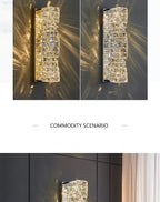 Dimmable Modern Luxury Crystal Design LED Wall Light Bedroom Living Room – photo 10