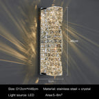 Dimmable Modern Luxury Crystal Design LED Wall Light Bedroom Living Room – photo 24