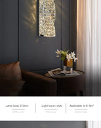 Dimmable Modern Luxury Crystal Design LED Wall Light Bedroom Living Room – photo 11