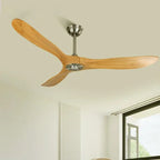 70-Inch Large Wood Blade DC Motor Reverse Ceiling Fan with Remote Control