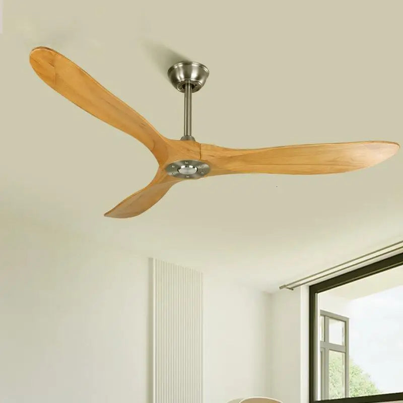 70-Inch Large Wood Blade DC Motor Reverse Ceiling Fan with Remote Control