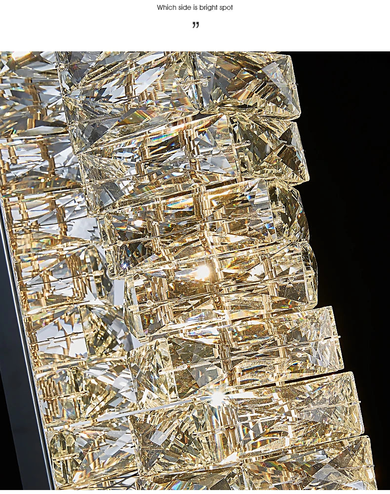 Dimmable Modern Luxury Crystal Design LED Wall Light Bedroom Living Room – photo 17