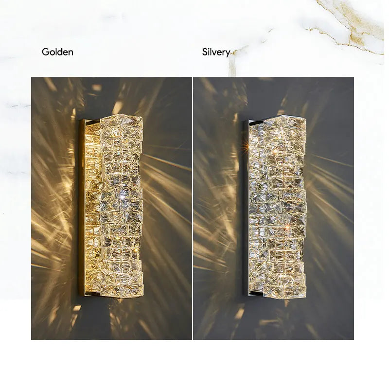 Dimmable Modern Luxury Crystal Design LED Wall Light Bedroom Living Room – photo 6