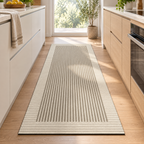 Japanese diatomite kitchen mat Design A with framed lengthwise stripe pattern